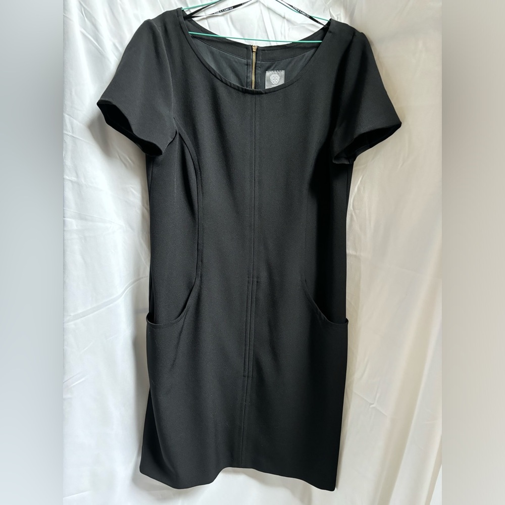 Vince Camuto SS black dress- zippered back -size 12